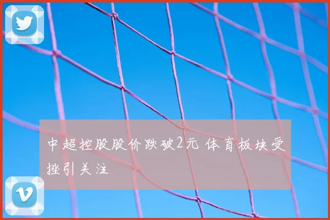 中超控股股价跌破2元 体育板块受挫引关注